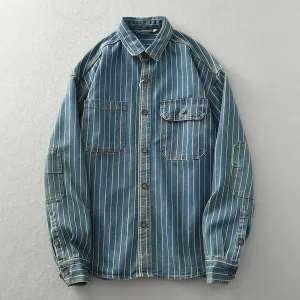Christopher Mosley Striped Denim Shirt