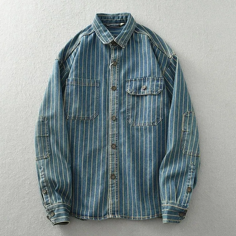 Christopher Mosley Striped Denim Shirt