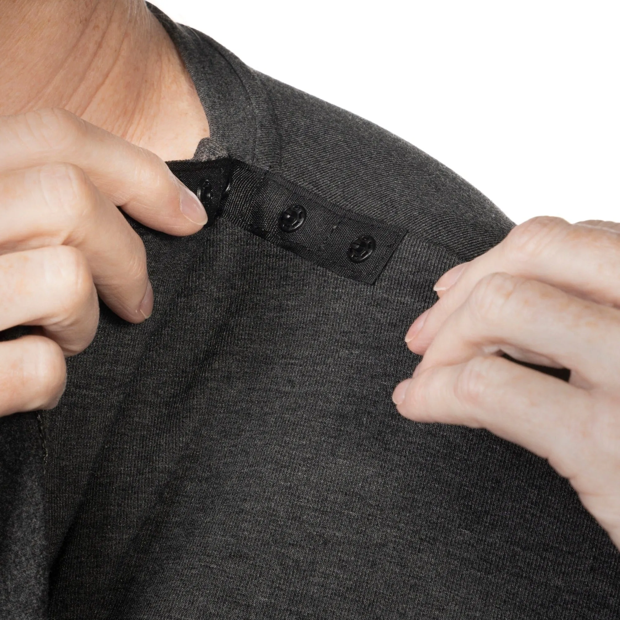 Colorblock Wrap Shirt with Drain Pockets (Combined)