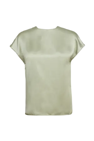 CORA TEA: SILK SHORT SLEEVE TOP
