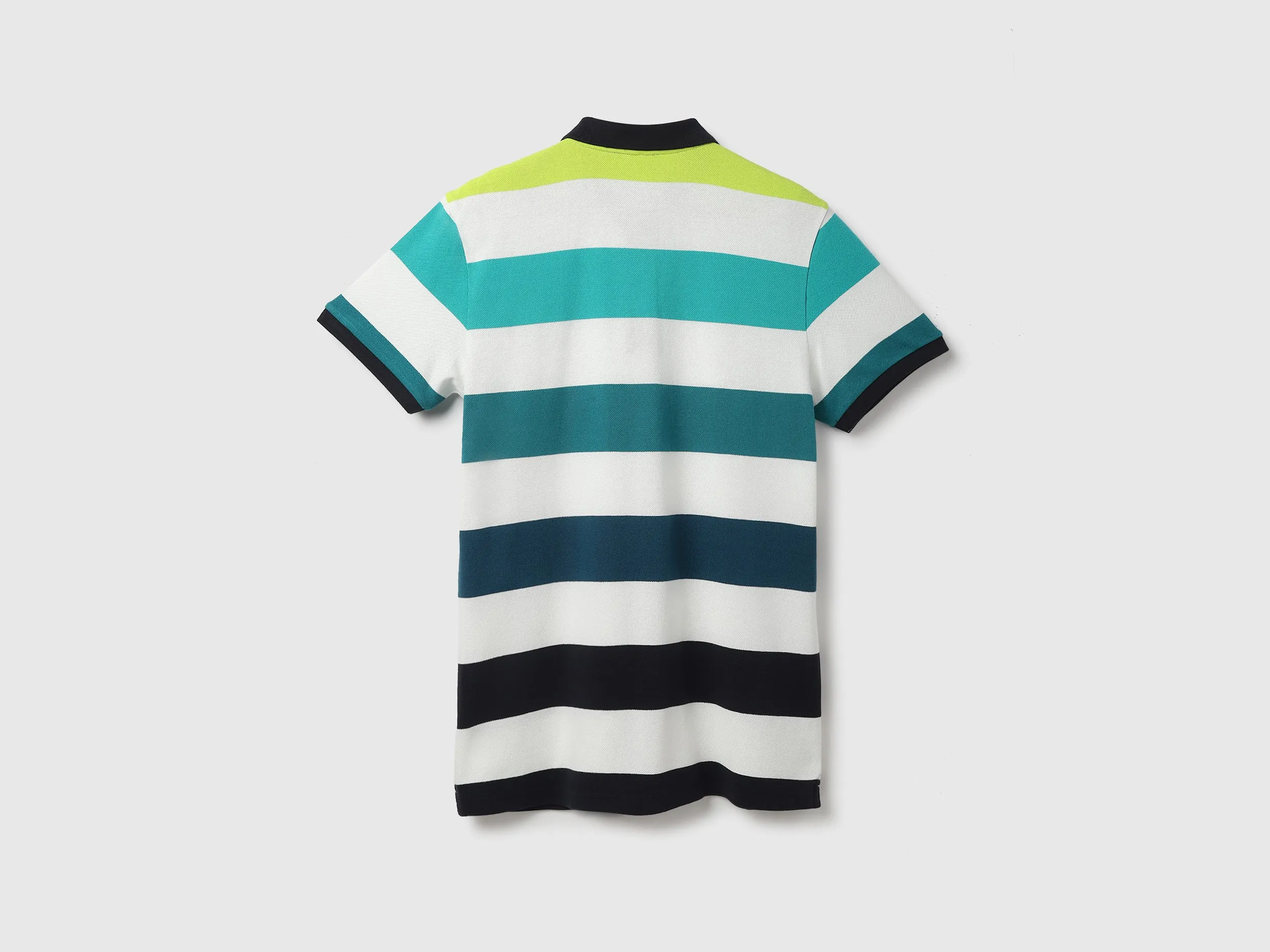 Cotton Striped Polo Collar Mens T-shirts