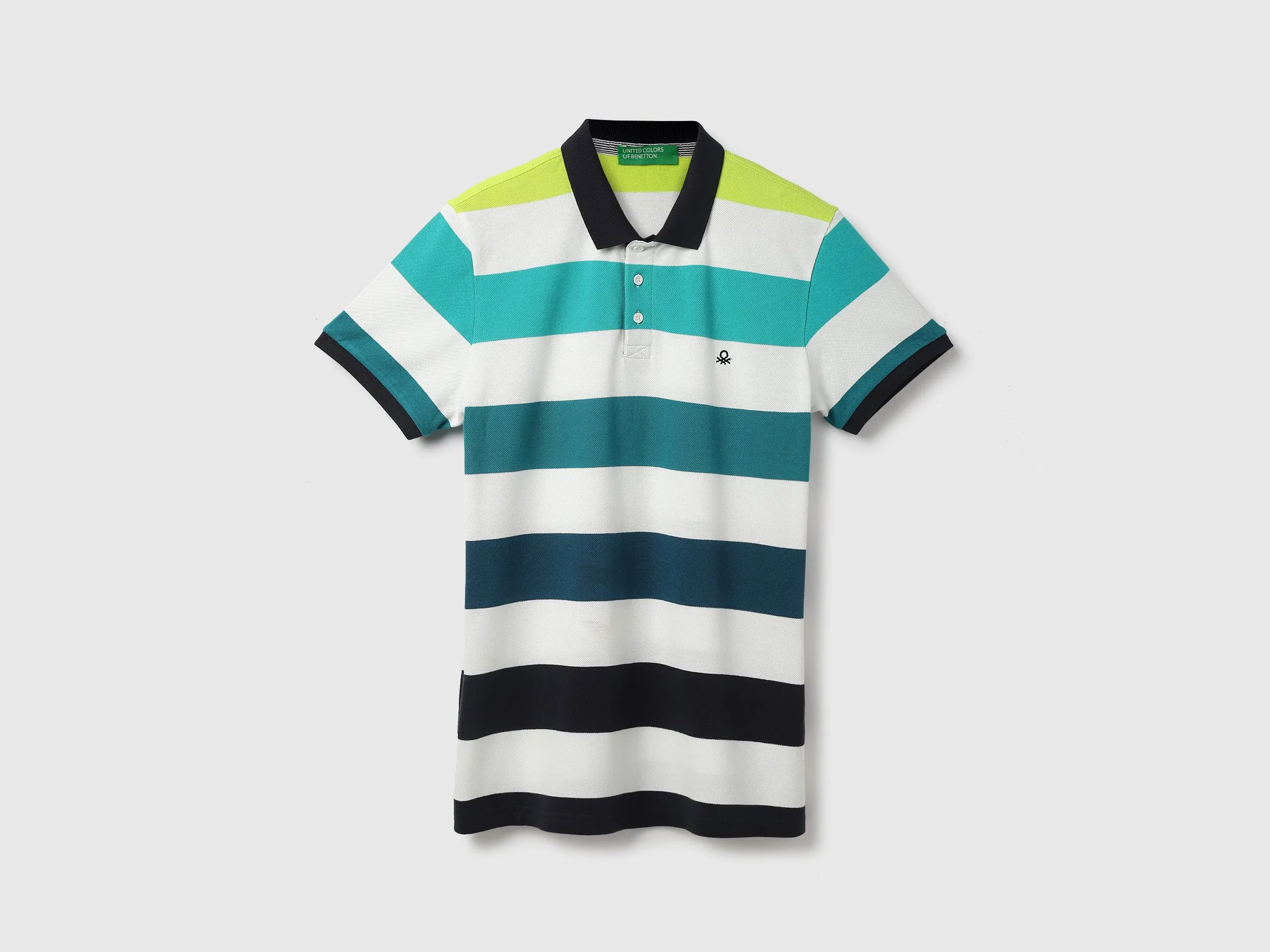 Cotton Striped Polo Collar Mens T-shirts