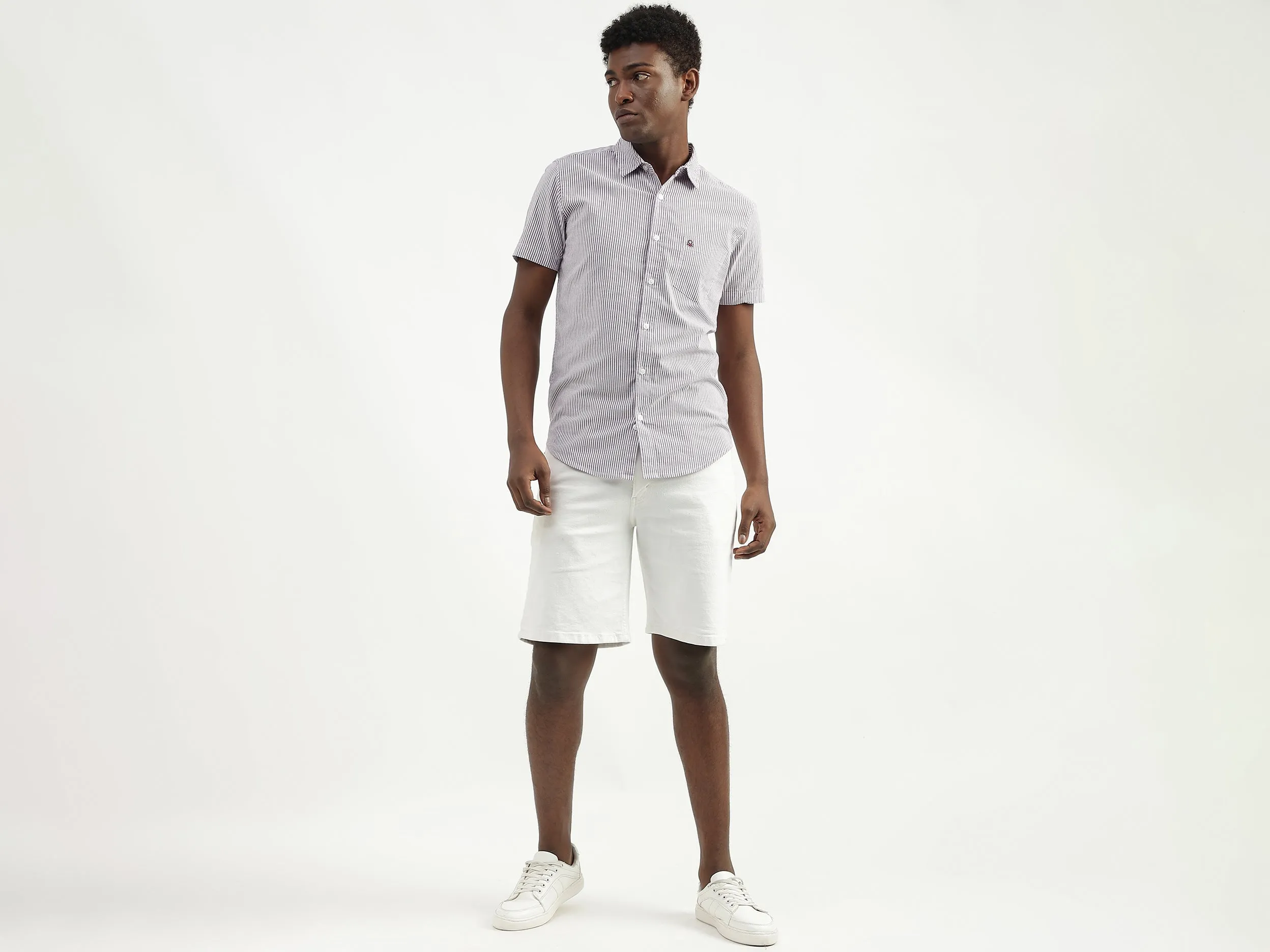 Cotton Striped Spread Collar Mens Shirts