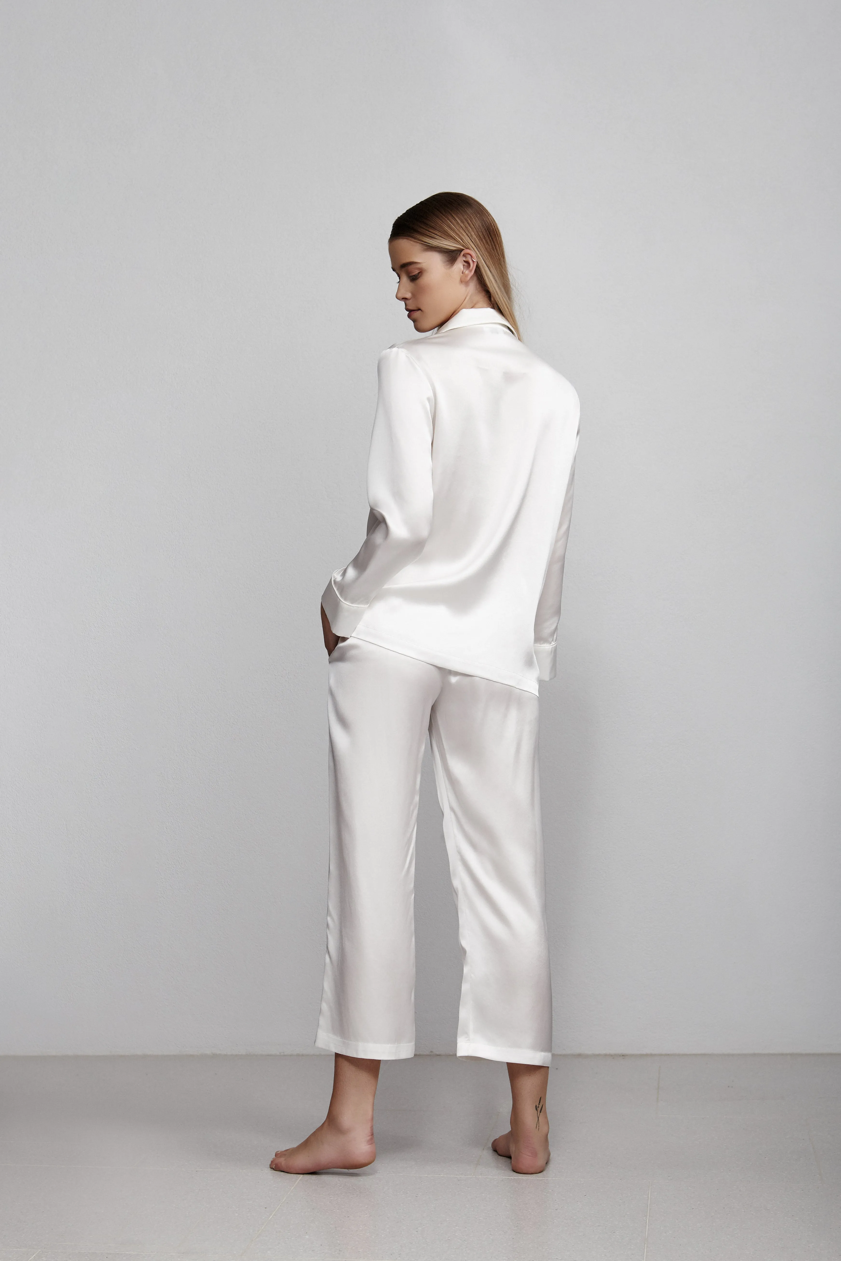 cropped pant, ivory