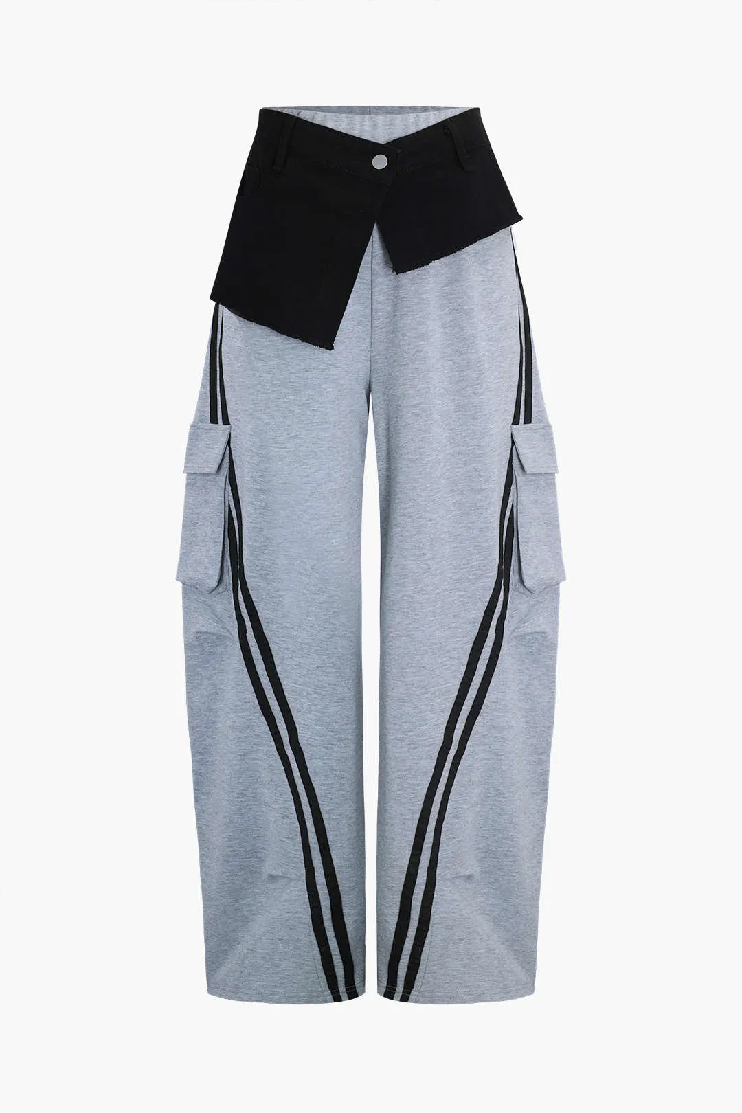 Danika - Comfortable Pocket Style Woman's Denim Patchwork Trousers
