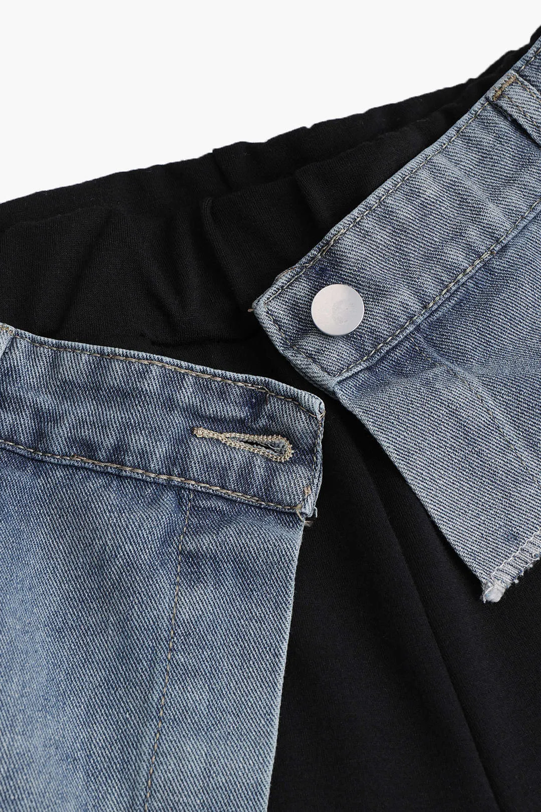 Danika - Comfortable Pocket Style Woman's Denim Patchwork Trousers