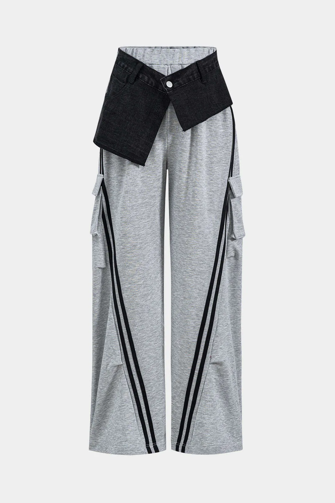 Danika - Comfortable Pocket Style Woman's Denim Patchwork Trousers