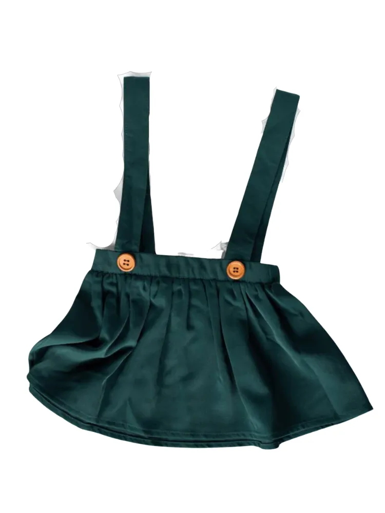 Daphne Suspender Skirt - Hunter Green