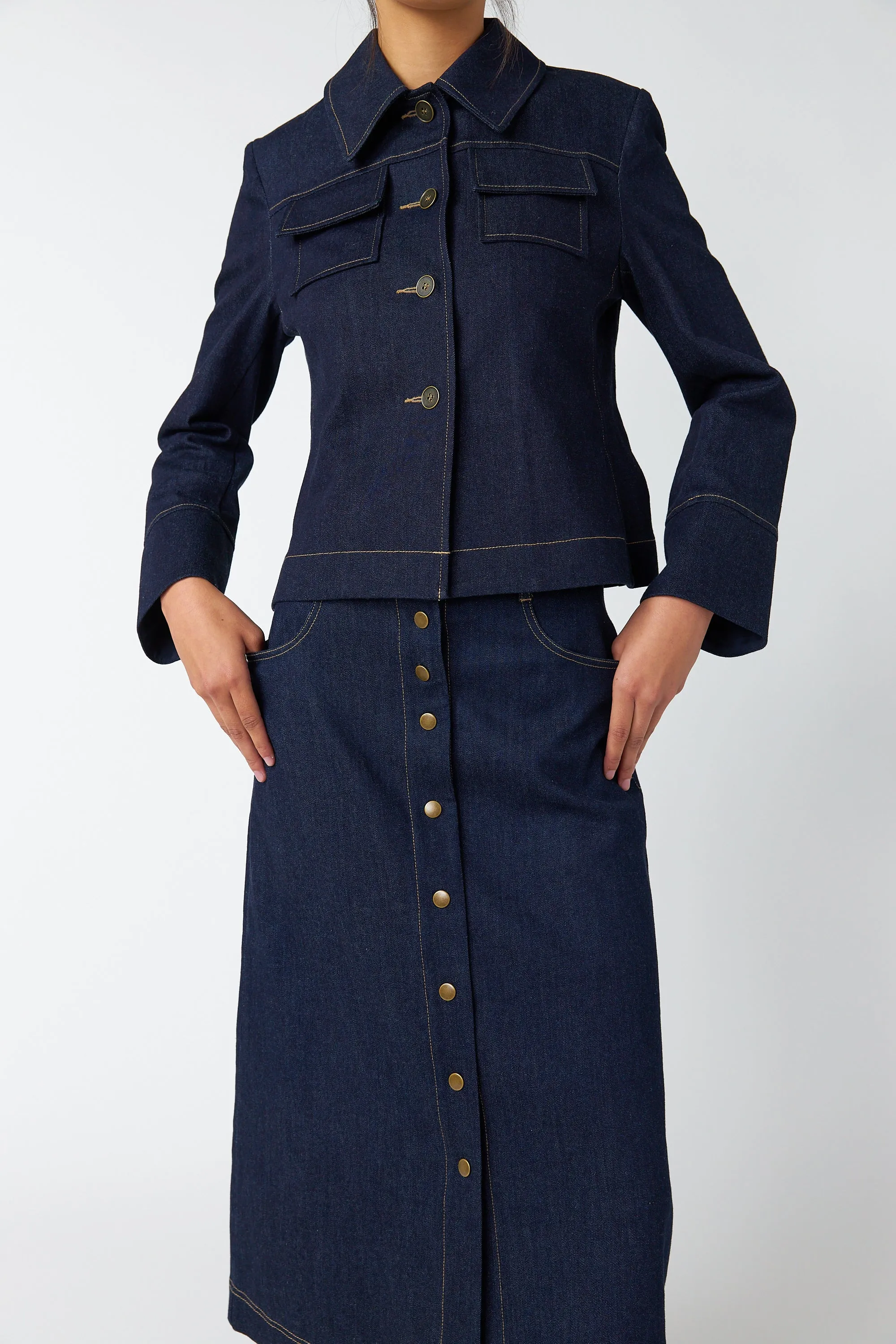 Denim dome skirt