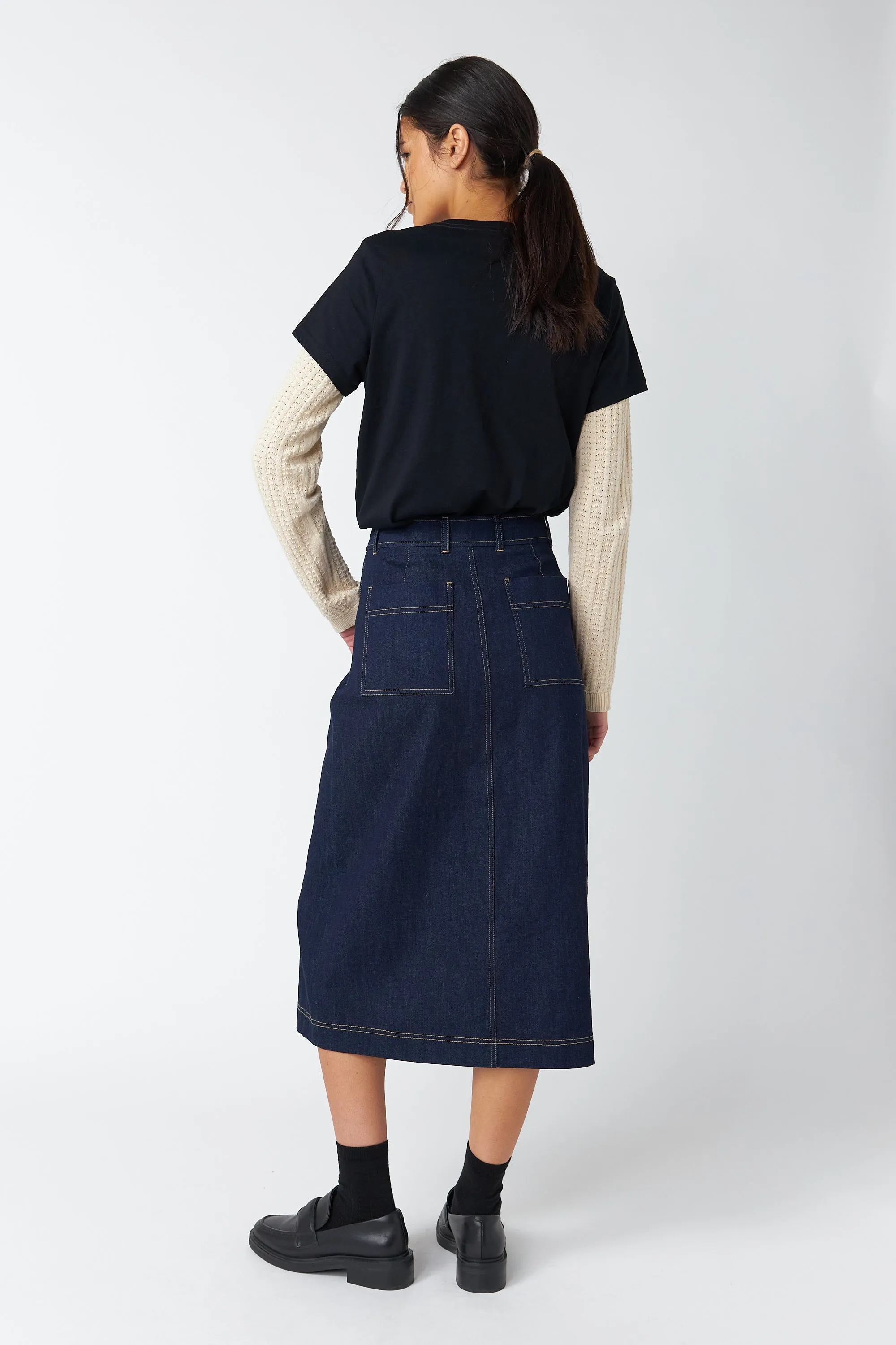 Denim dome skirt