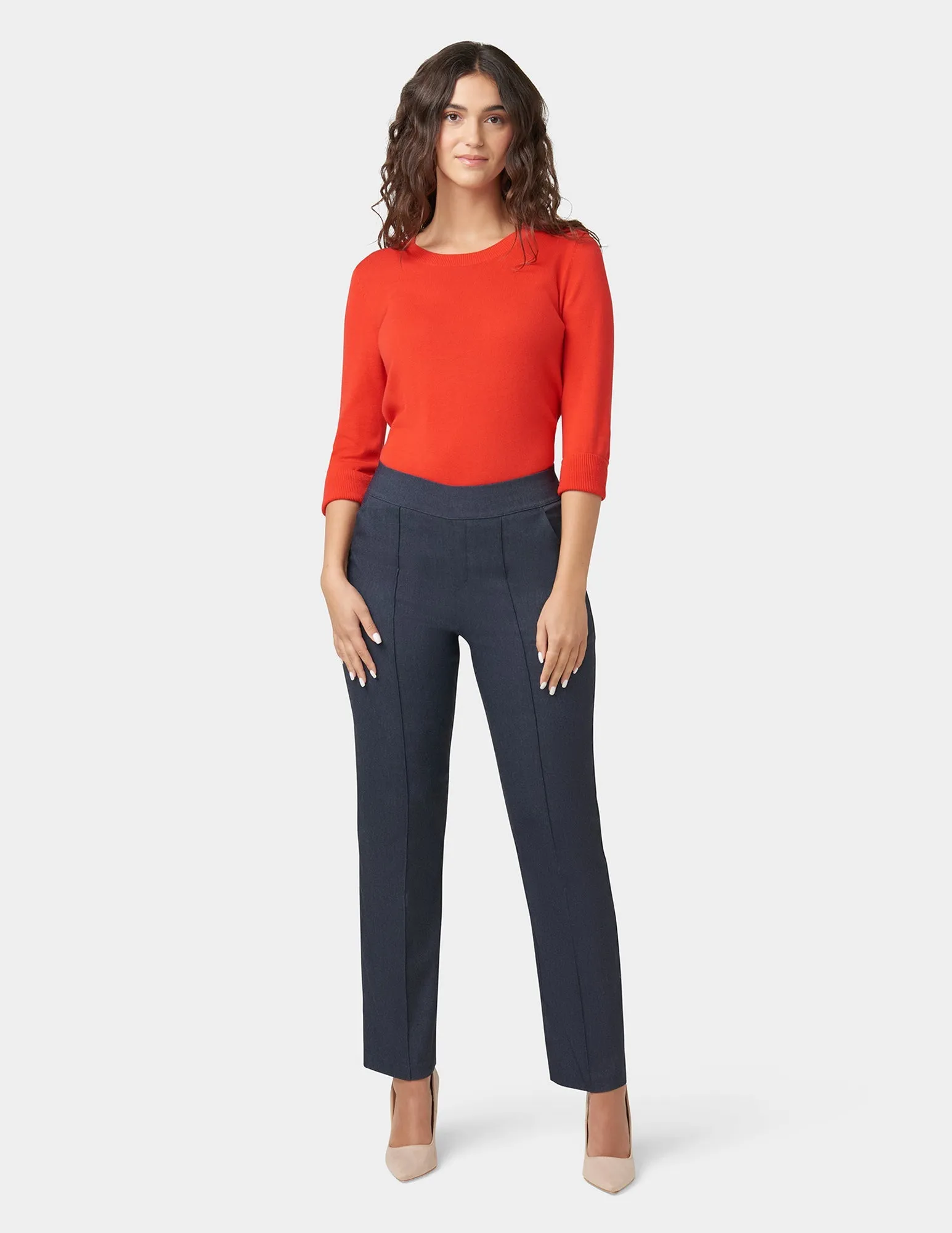 Denim Pull-On Trousers