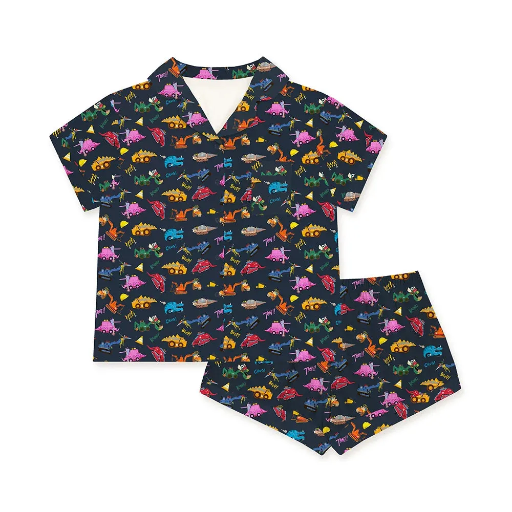 Dinosaur Digger Mom&Me Bamboo Family Short Matching Pajamas