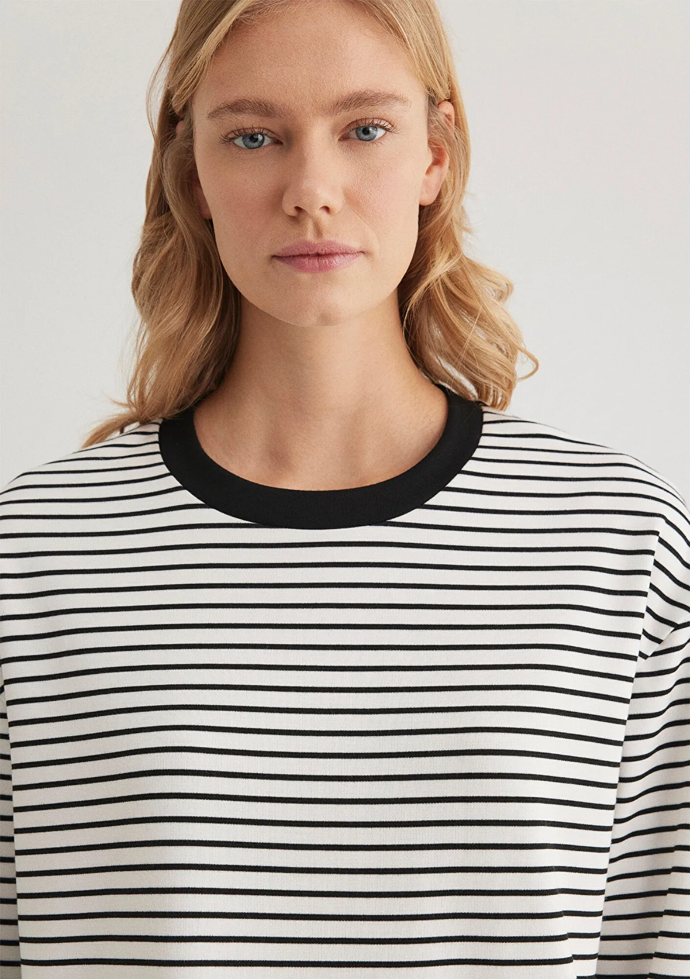 Double Fabric Striped T-Shirt