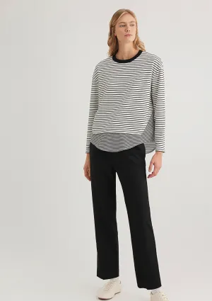 Double Fabric Striped T-Shirt