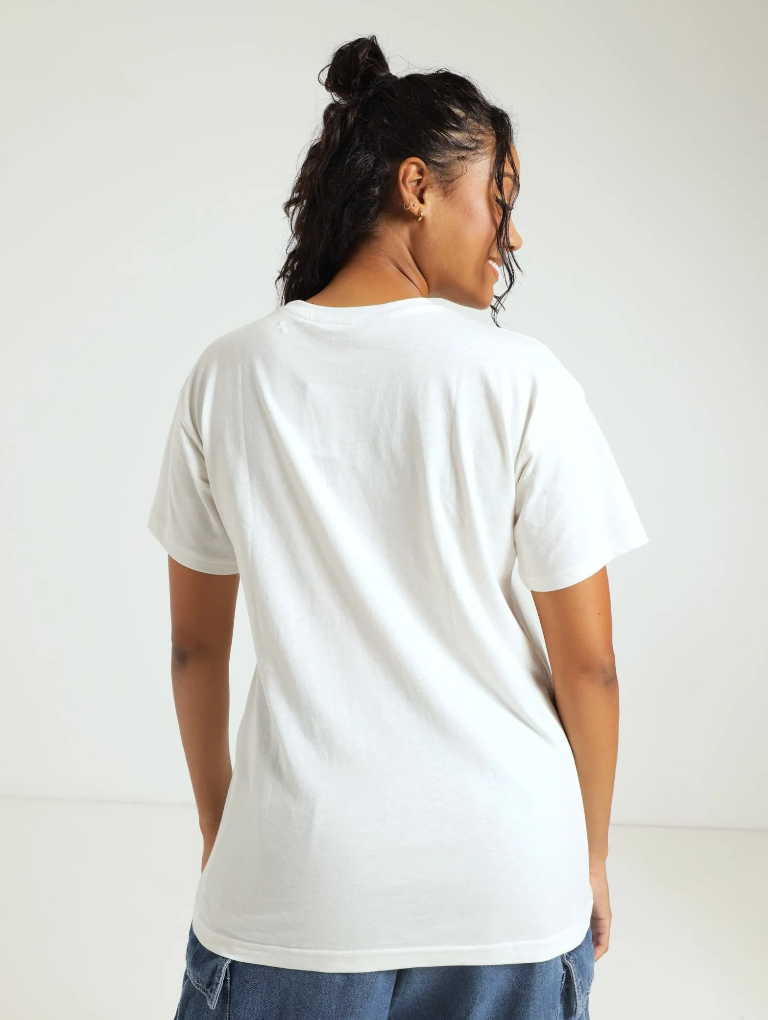 Dragon Oversized Printed Tee - White