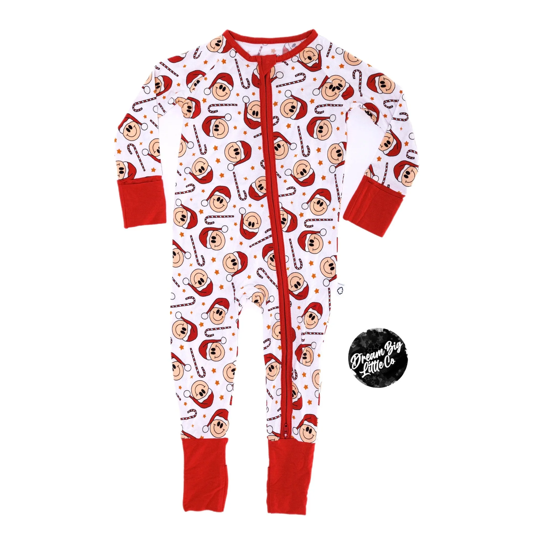 Dream Big Little Co Smiley Christmas Dream Romper
