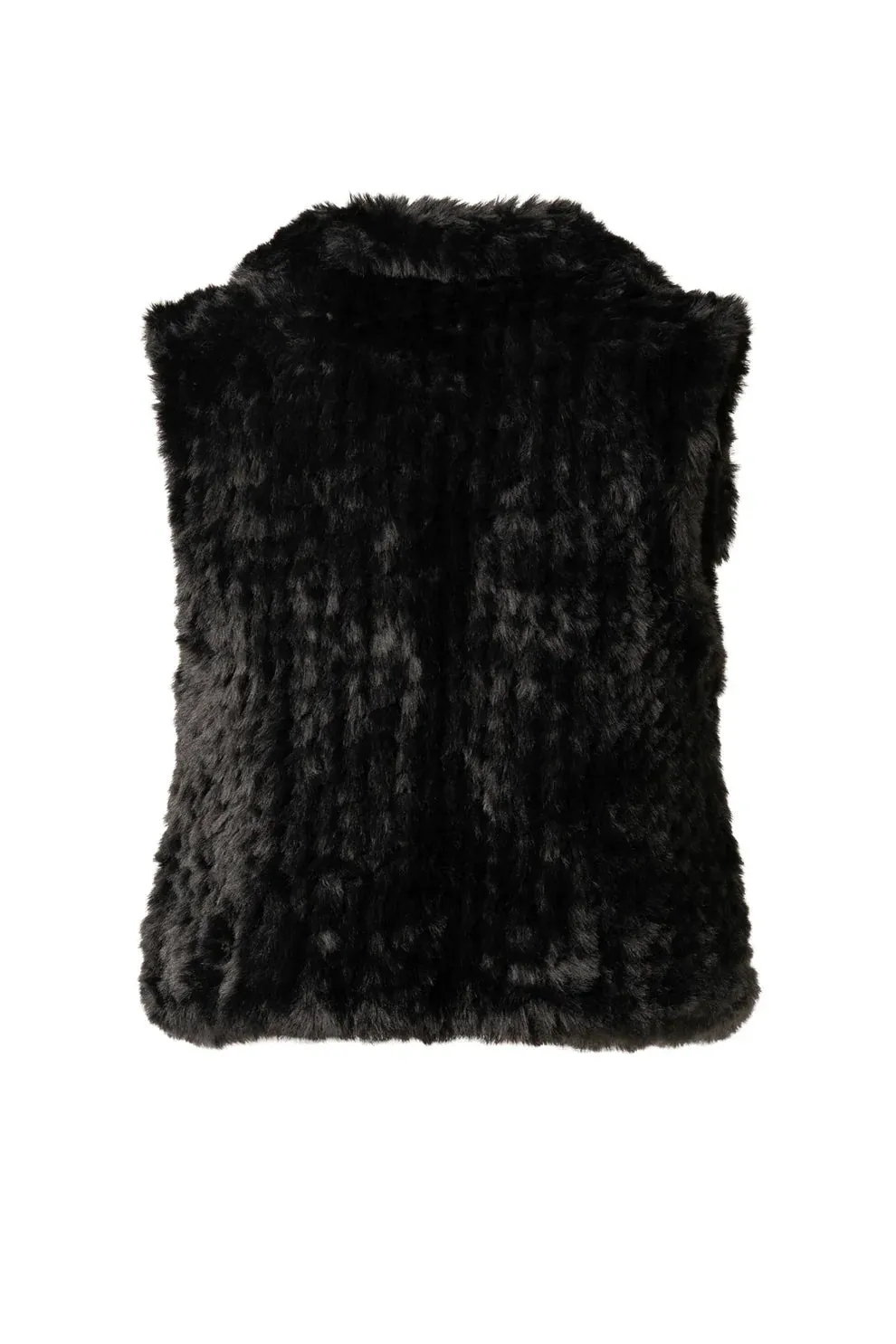 Eira Fur Vest - Black