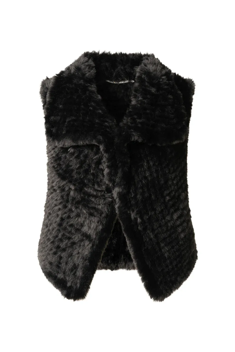 Eira Fur Vest - Black