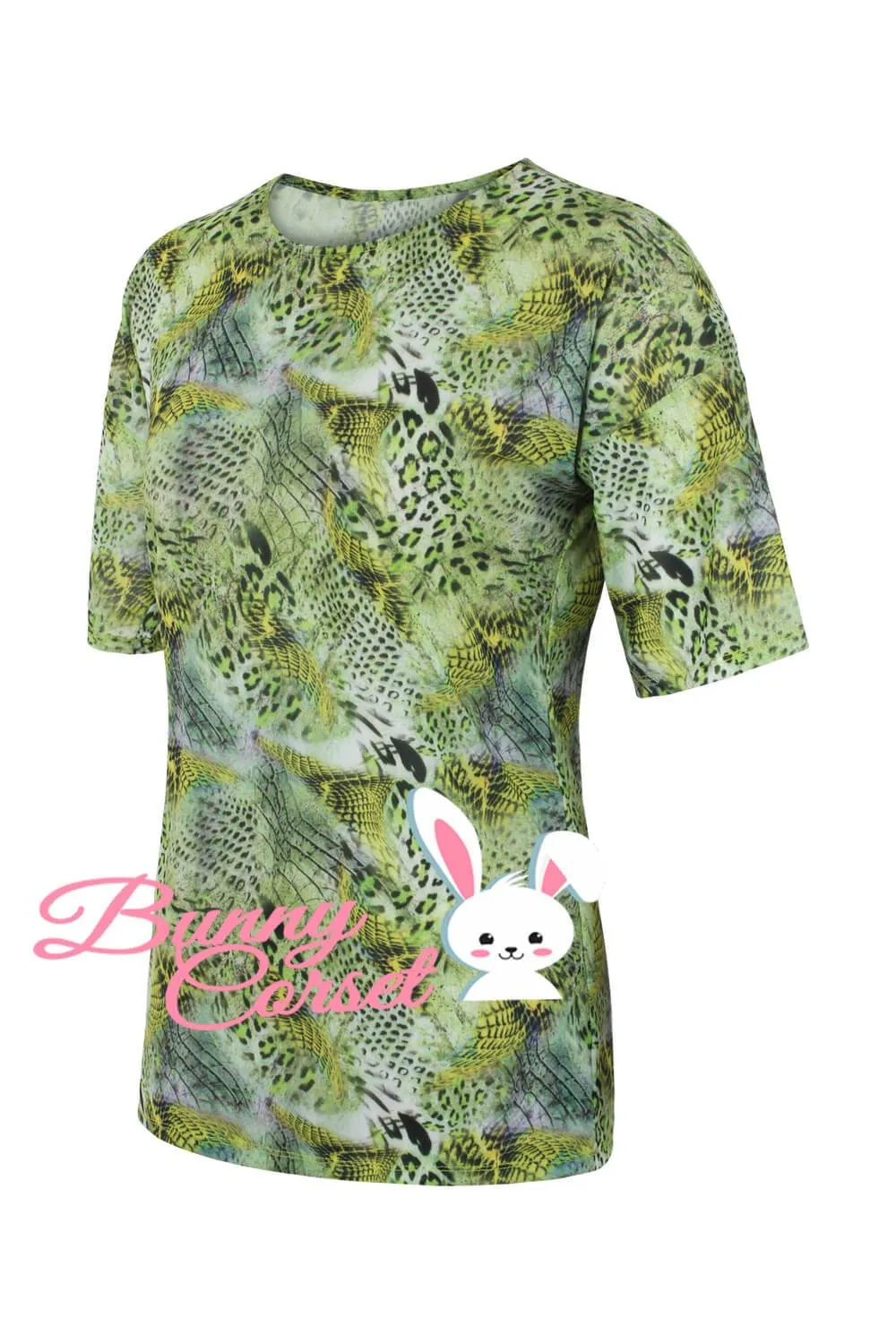 Elitsa Snake Print Mesh Top