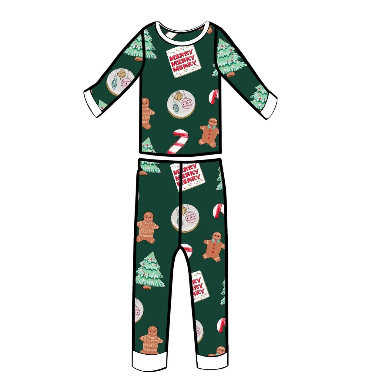 Evergreen Cookies Two-Piece Bamboo Pajamas
