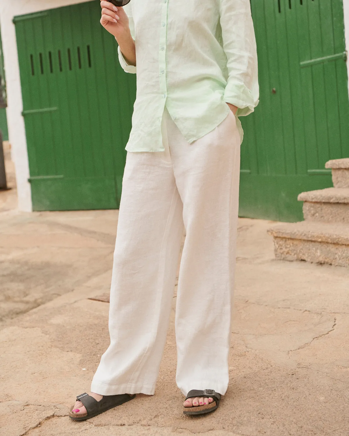 Fabi - Linen Pants in Off White
