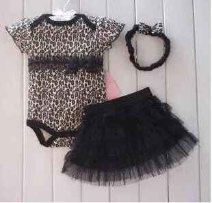 Fashion Baby Clothing Set Baby Girl Sets Romper Tutu Skirt Headband born bebe Spring Summer Baby Girl Clothes