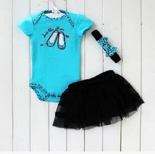 Fashion Baby Clothing Set Baby Girl Sets Romper Tutu Skirt Headband born bebe Spring Summer Baby Girl Clothes