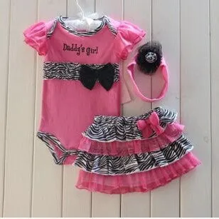 Fashion Baby Clothing Set Baby Girl Sets Romper Tutu Skirt Headband born bebe Spring Summer Baby Girl Clothes