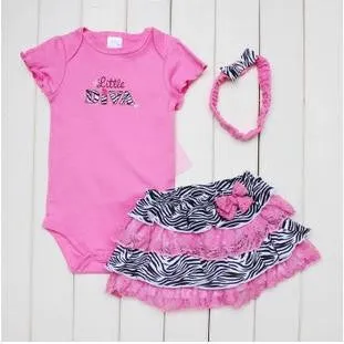 Fashion Baby Clothing Set Baby Girl Sets Romper Tutu Skirt Headband born bebe Spring Summer Baby Girl Clothes