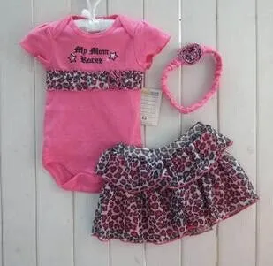 Fashion Baby Clothing Set Baby Girl Sets Romper Tutu Skirt Headband born bebe Spring Summer Baby Girl Clothes