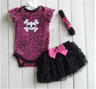 Fashion Baby Clothing Set Baby Girl Sets Romper Tutu Skirt Headband born bebe Spring Summer Baby Girl Clothes