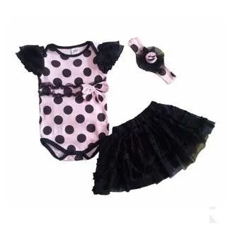 Fashion Baby Clothing Set Baby Girl Sets Romper Tutu Skirt Headband born bebe Spring Summer Baby Girl Clothes