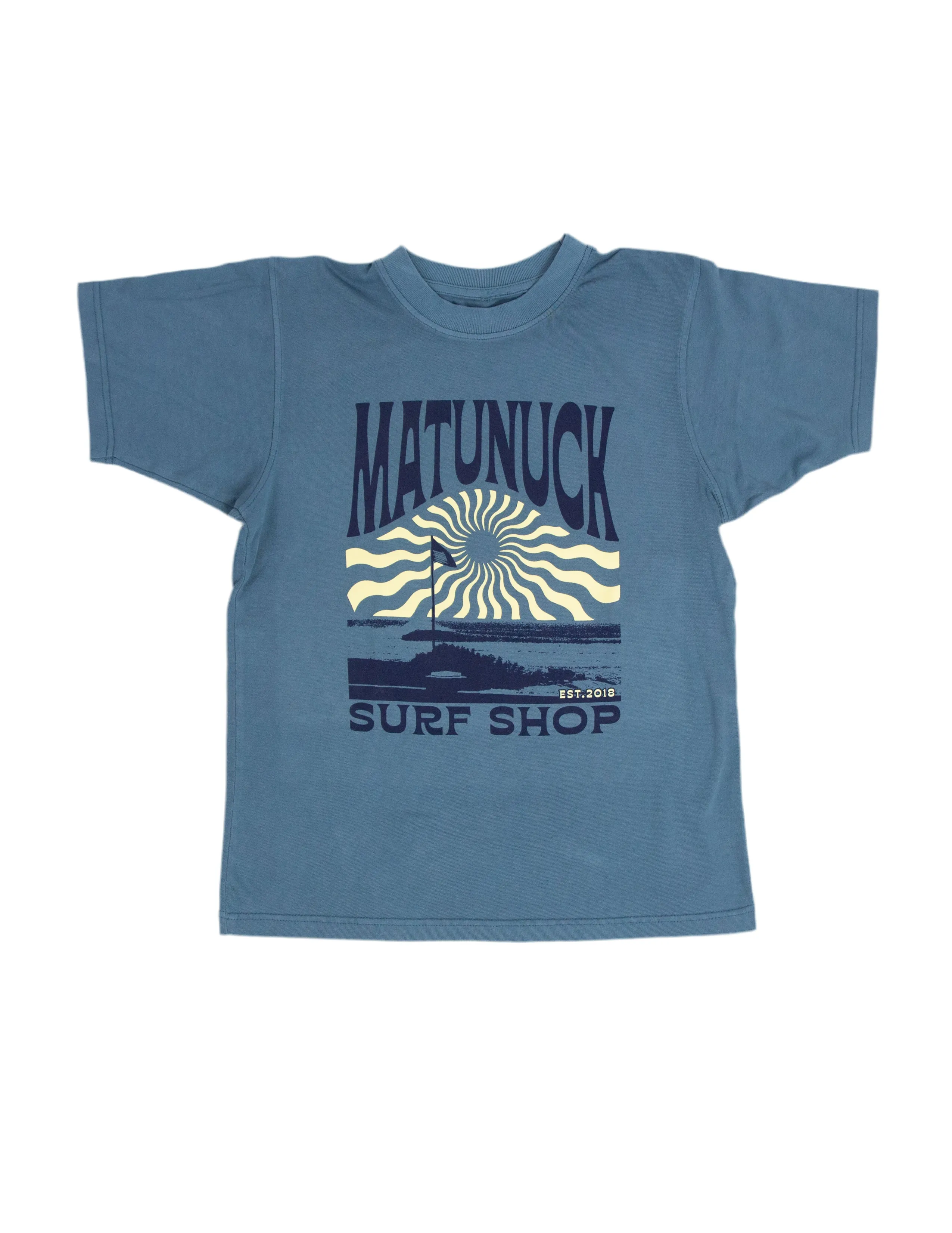 Flagpole Heavyweight Tee - Pebble Blue