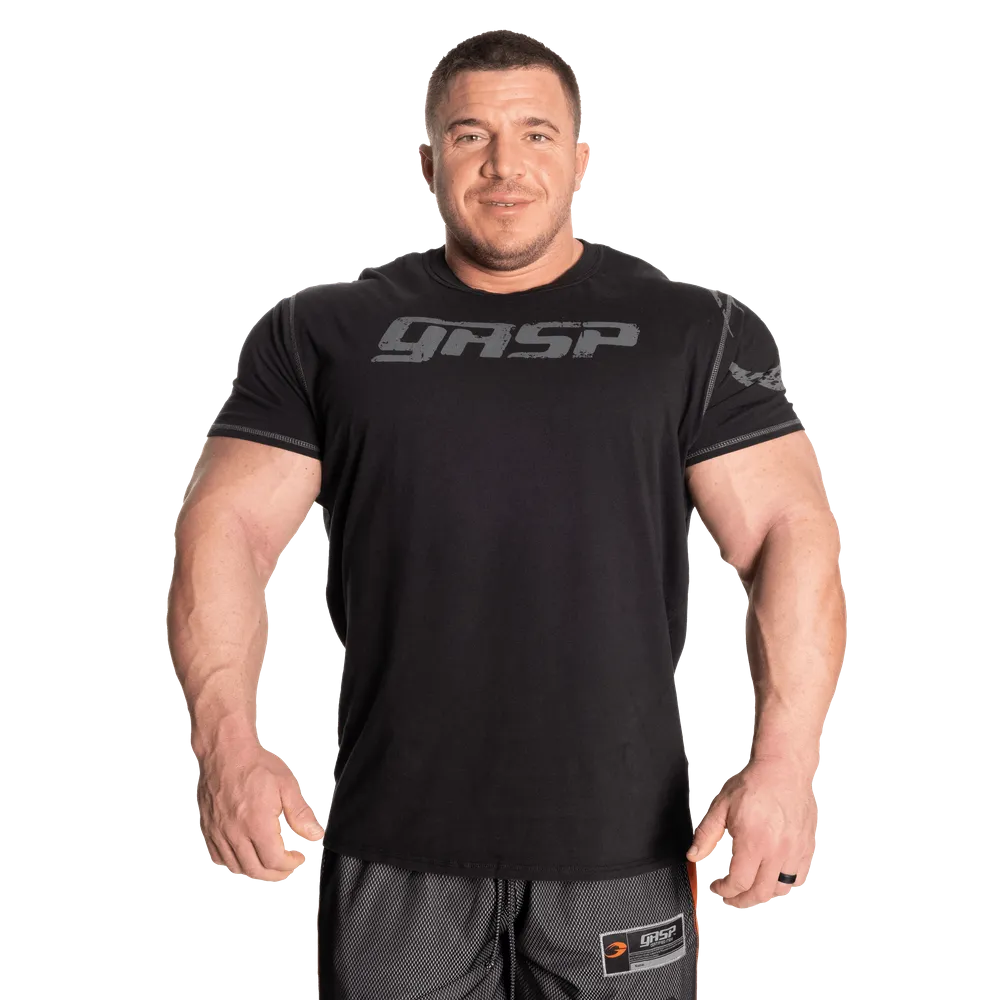 Gasp Tee, Washed Black