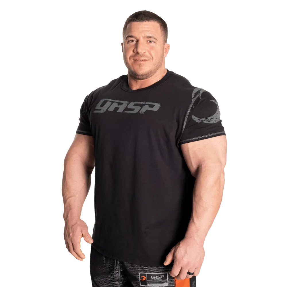 Gasp Tee, Washed Black