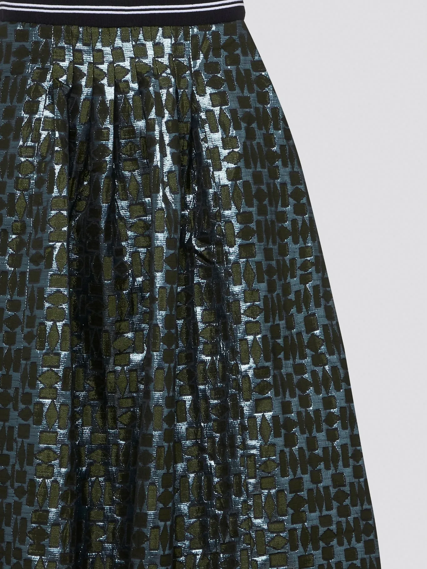 Geometric Print Midi Skirt