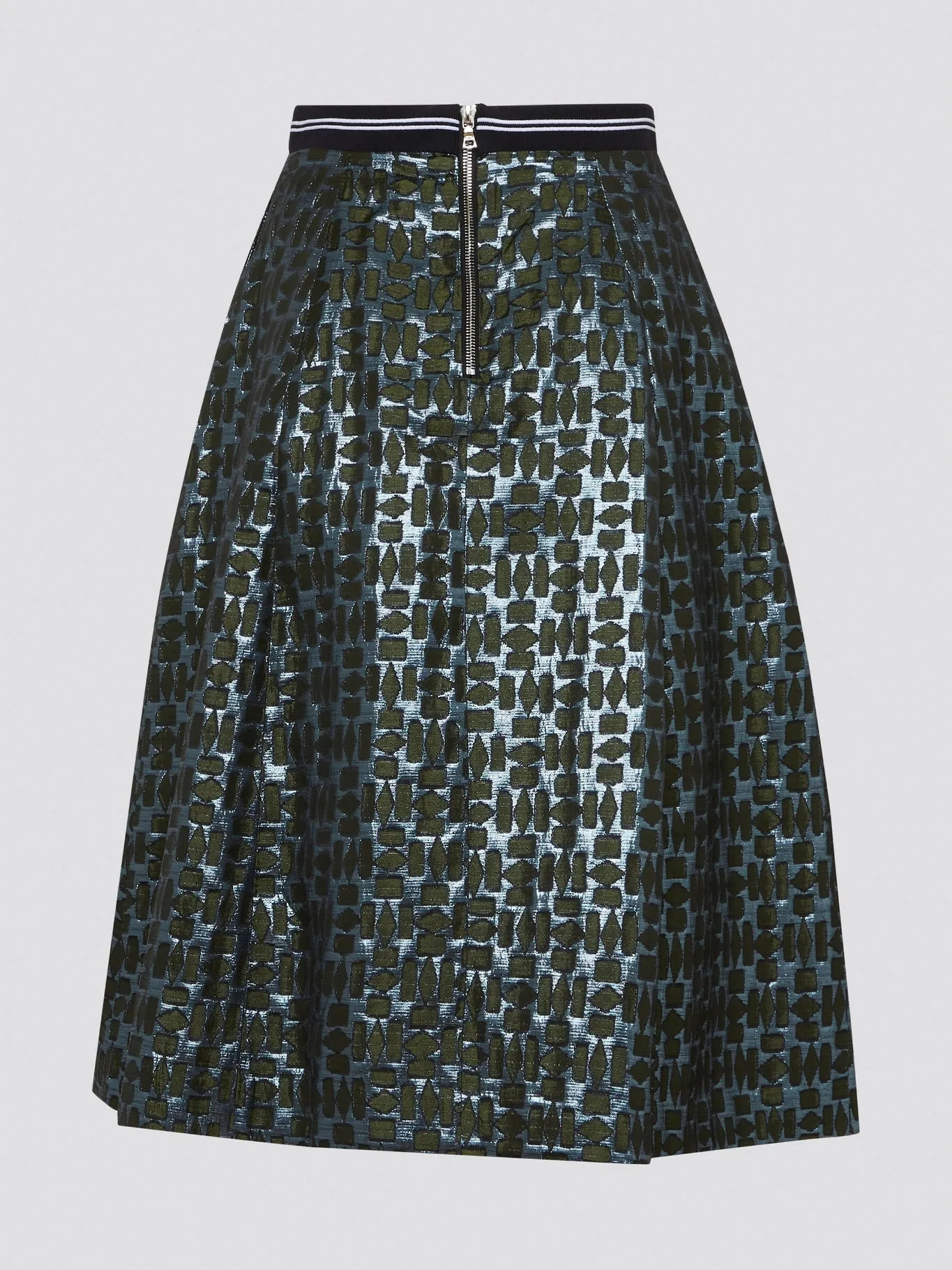 Geometric Print Midi Skirt