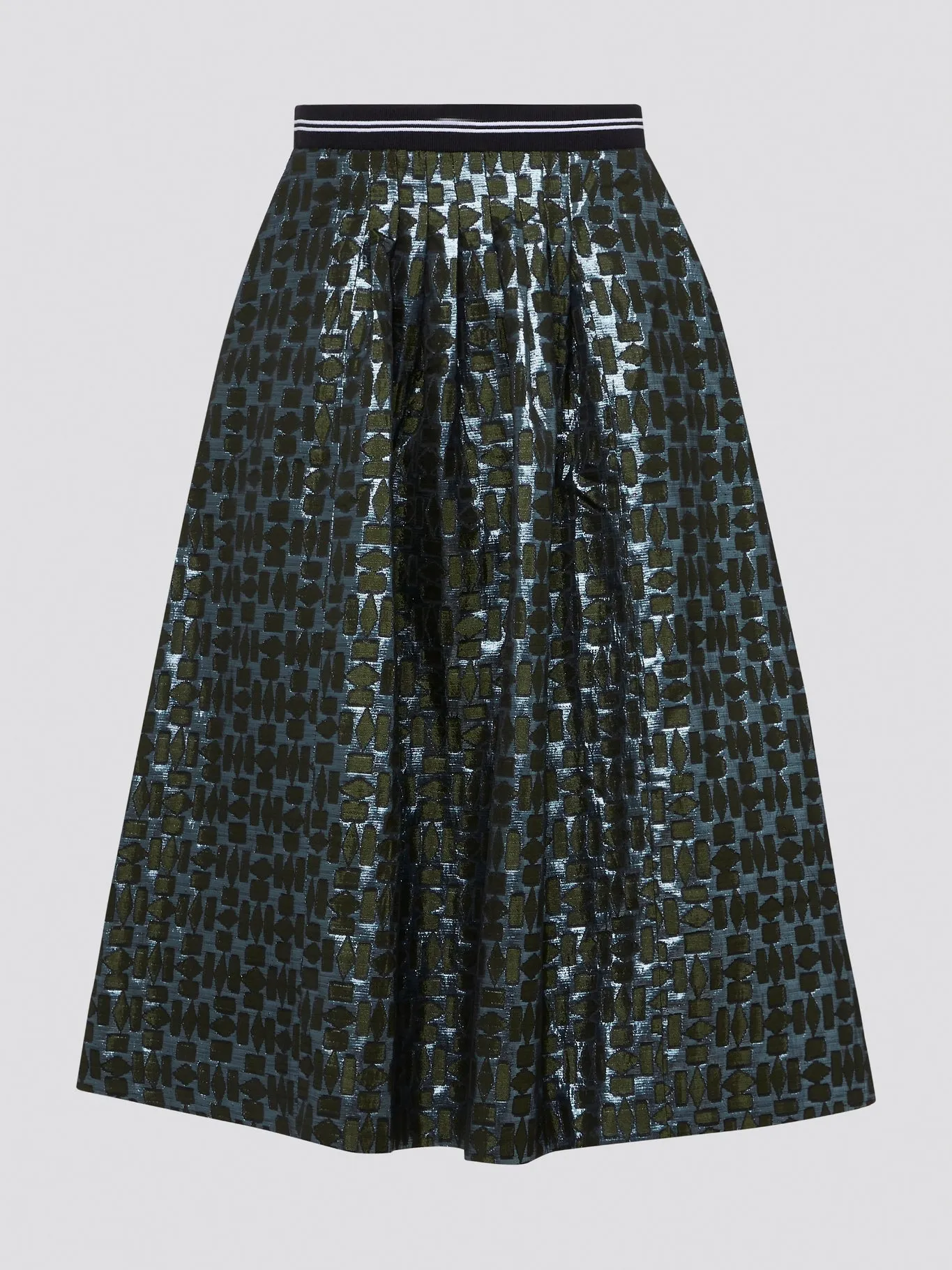 Geometric Print Midi Skirt
