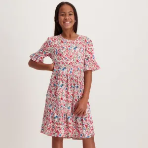 Girls Basic Tiered Dress Printed - Floral