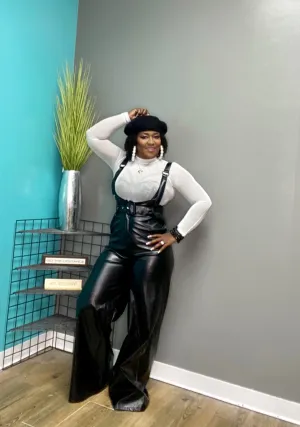 Glam Leather is Better Jumpsuit