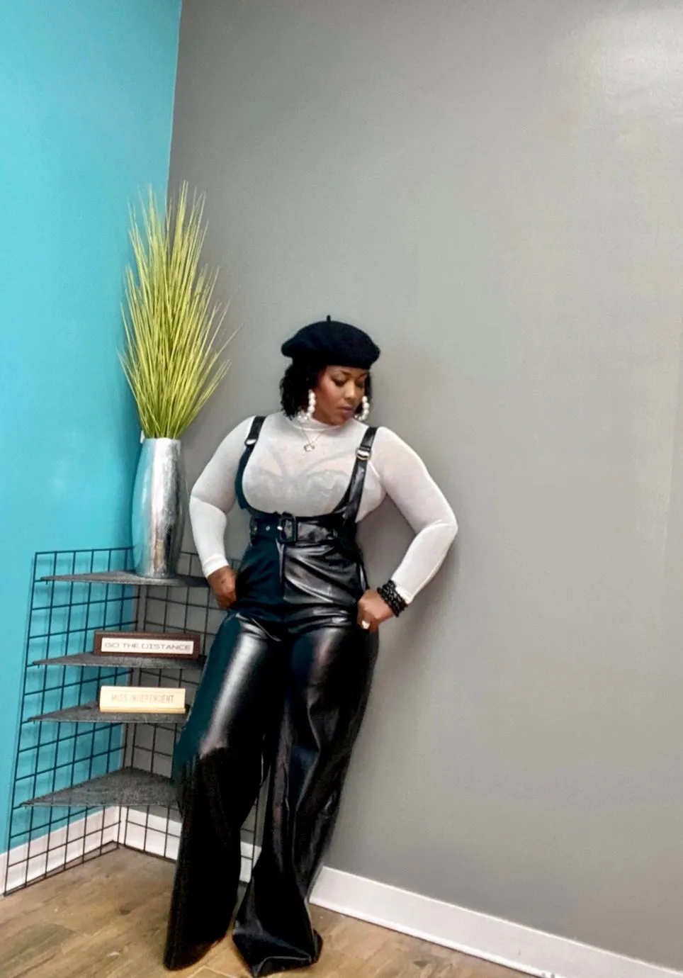 Glam Leather is Better Jumpsuit