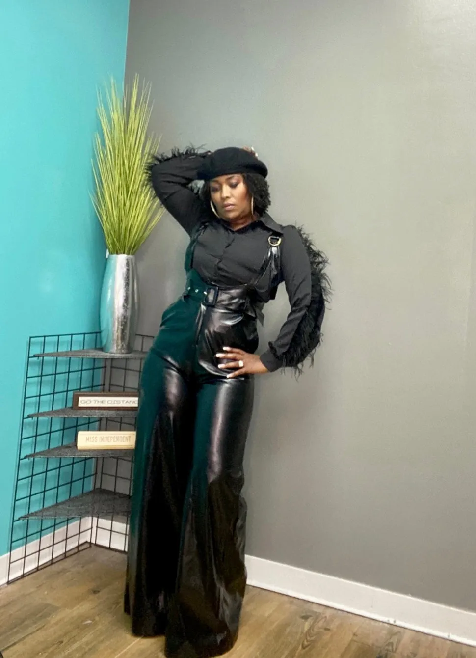 Glam Leather is Better Jumpsuit