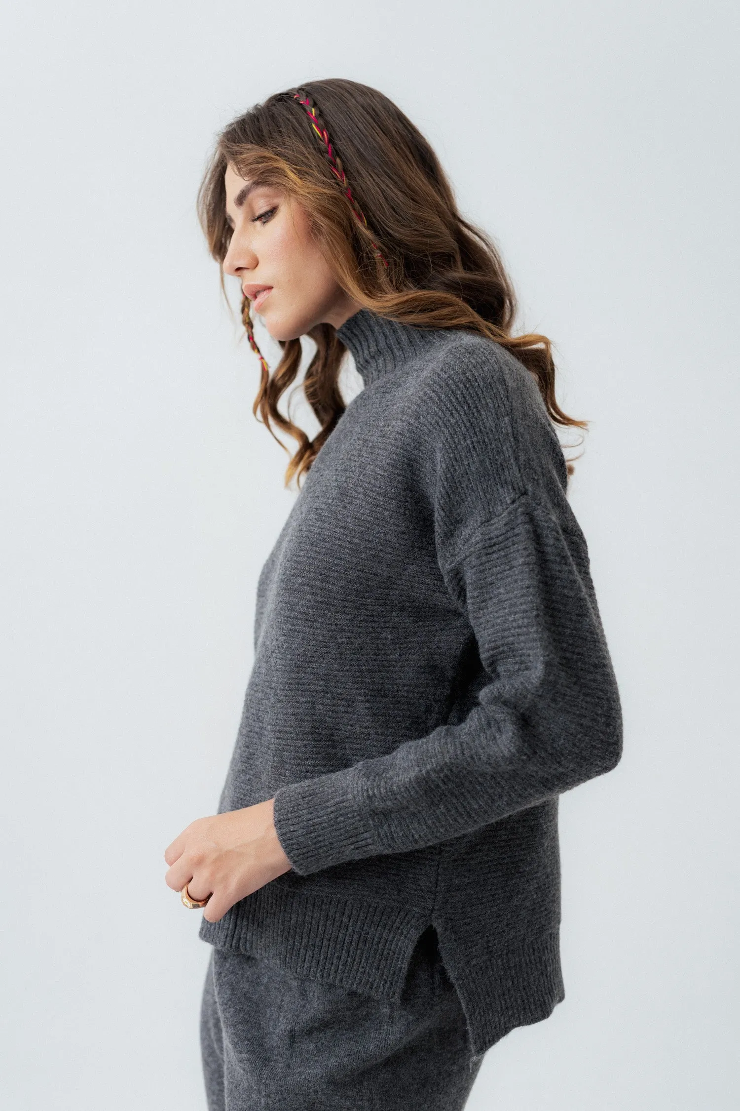 Grey Relaxed Fit Sweater