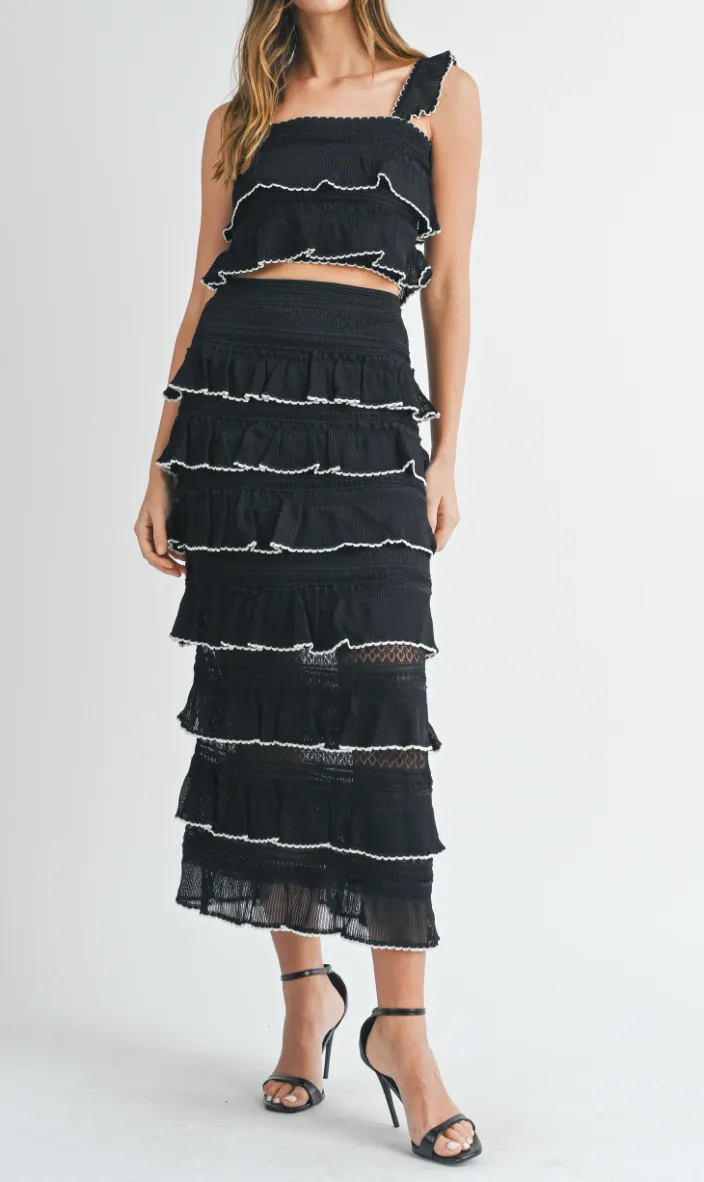 Hazel Ruffled Knit Set
