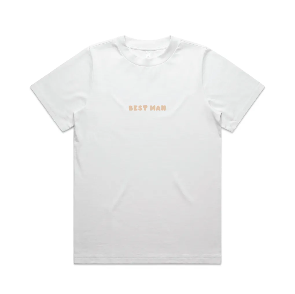 Here Comes The Party Tee | Beige on White