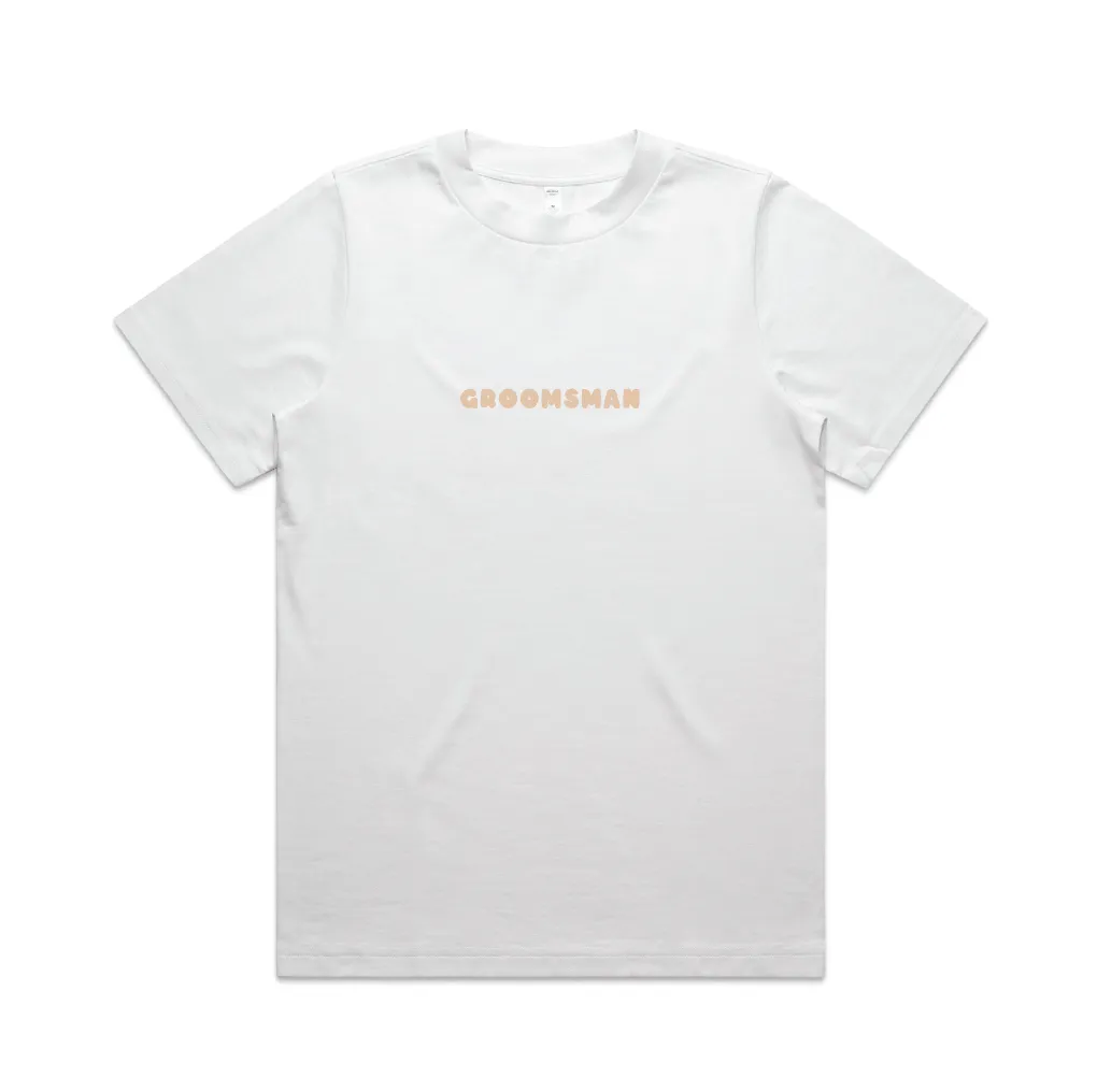 Here Comes The Party Tee | Beige on White