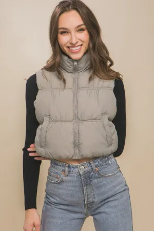 High Neck Puffer Vest in 3 Colors