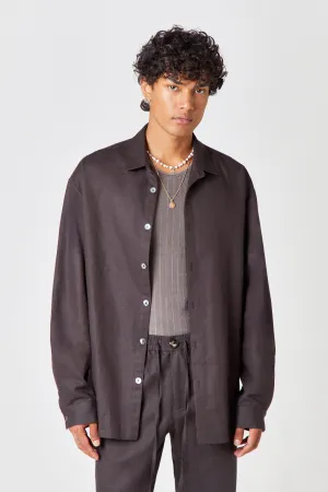 Homme Charcoal Linen Shirt