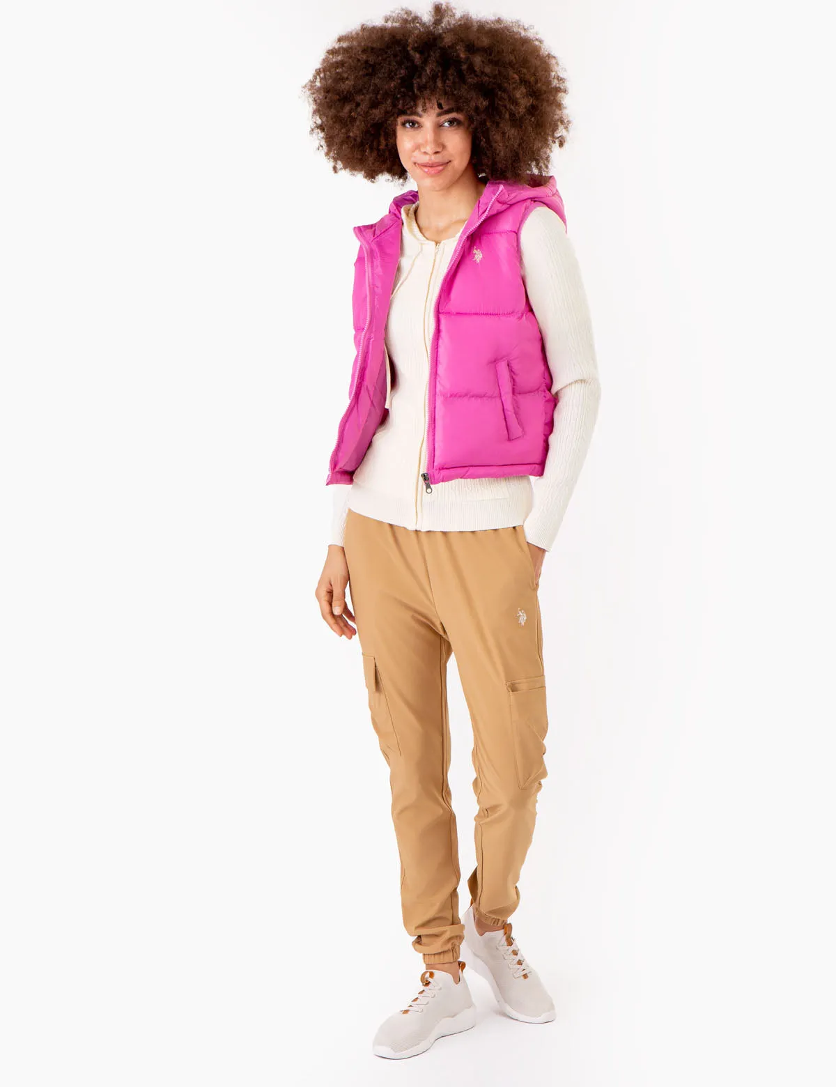 HOODED CROPPED VEST