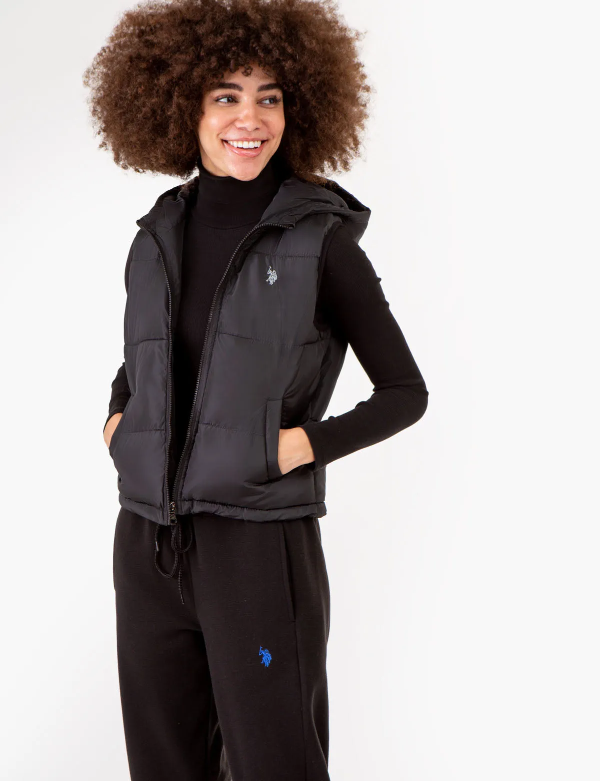 HOODED CROPPED VEST